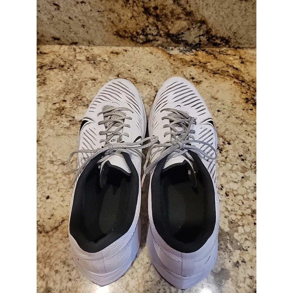 Men Nike Vapor Edge Football Turf Shoe Cleat White Black CD0086-100 Size 14.5
